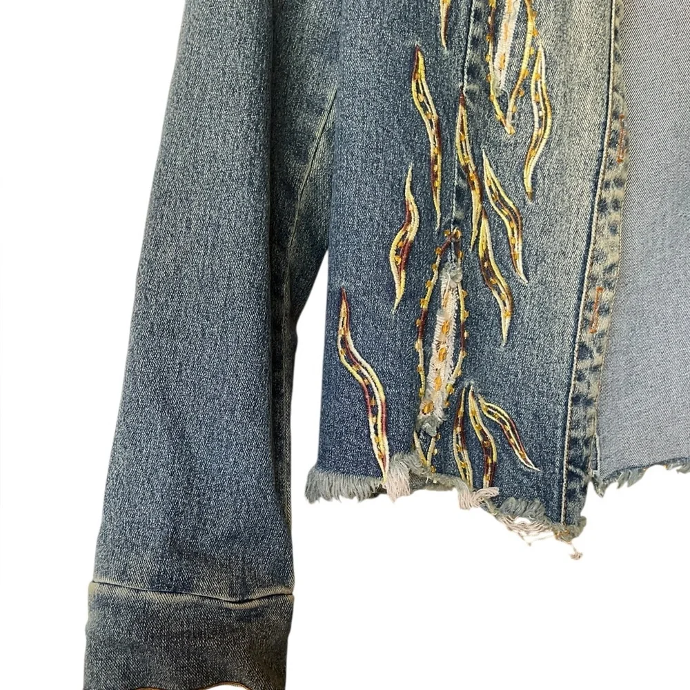 A.Z.I Jean‎ Embroidered and Beaded Jacket. Size 2